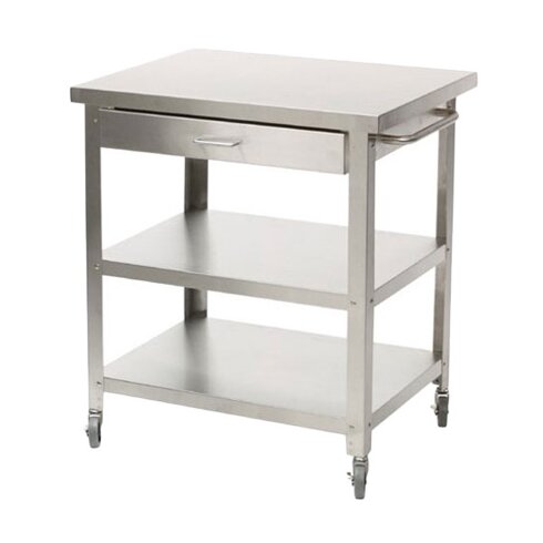 Danver Stainless Steel Kitchen Cart With Drawer Reviews Wayfair   Stainless Steel Kitchen Cart With Drawer 